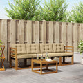 Outdoor-Sofagarnitur mit Kissen 5 pcs Natur und Beige