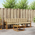 Outdoor-Sofagarnitur mit Kissen 5 pcs Natur und Beige
