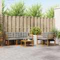 Outdoor-Sofagarnitur mit Kissen 6 pcs Natürlich und Hellgrau