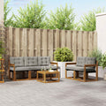 Outdoor-Sofagarnitur mit Kissen 6 pcs Natürlich und Hellgrau