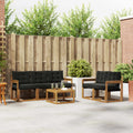 Outdoor-Sofagarnitur mit Kissen 6 pcs Natürlich und Schwarz