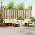 Outdoor-Sofagarnitur mit Kissen 6 pcs Natur und Creme
