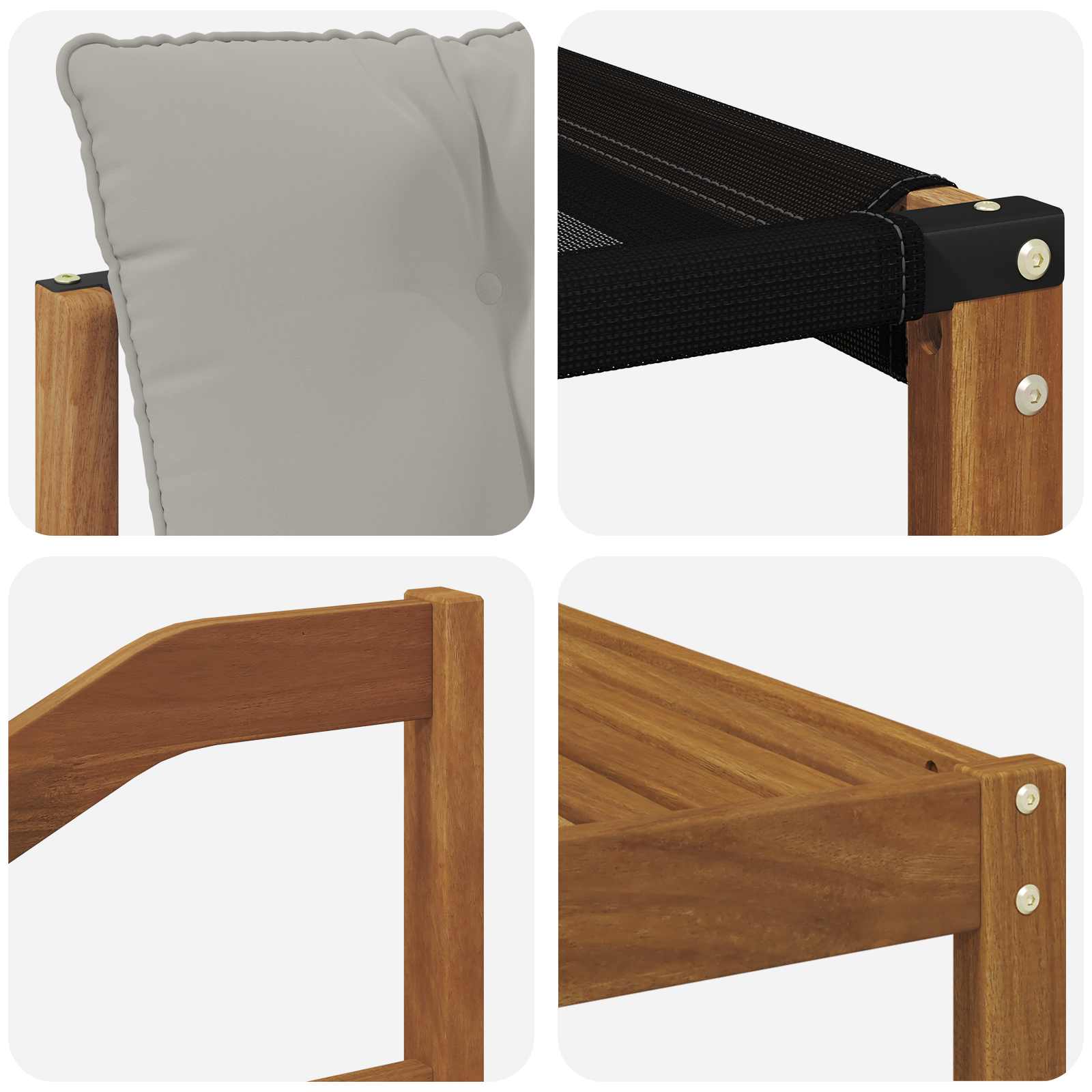Outdoor-Sofagarnitur mit Kissen 6 pcs Natürlich und Hellgrau