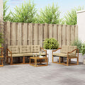 Outdoor-Sofagarnitur mit Kissen 6 pcs Natur und Beige