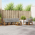 Outdoor-Sofagarnitur mit Kissen 7 pcs Natürlich und Hellgrau