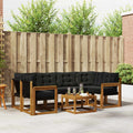 Outdoor-Sofagarnitur mit Kissen 7 pcs Natürlich und Schwarz