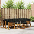 Outdoor-Sofagarnitur mit Kissen 7 pcs Natürlich und Schwarz