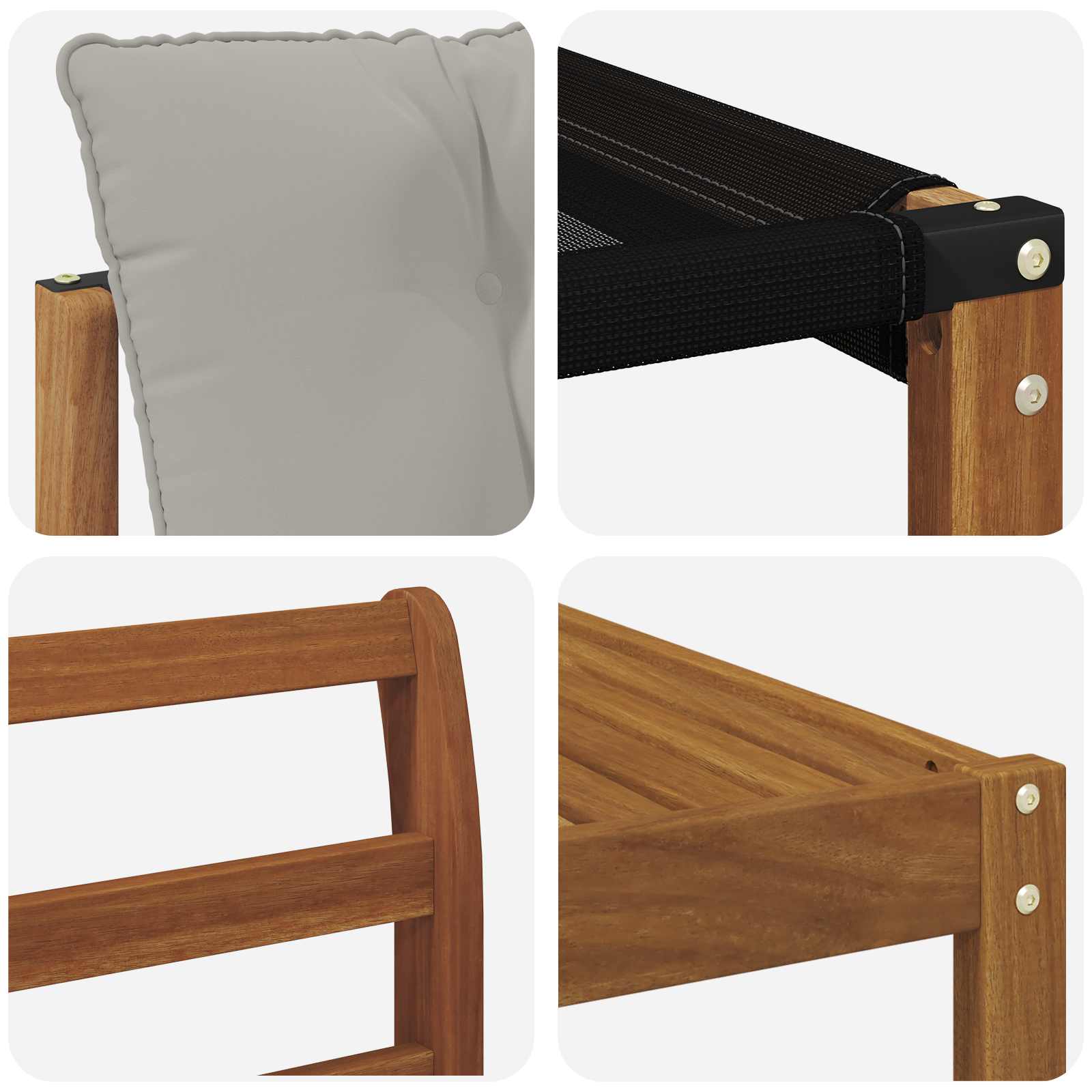 Outdoor-Sofagarnitur mit Kissen 7 pcs Natürlich und Hellgrau