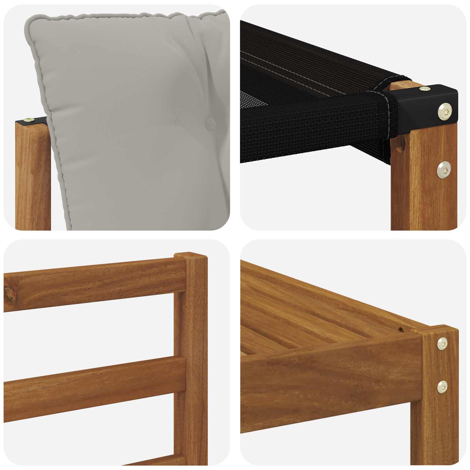 Outdoor-Sofagarnitur mit Kissen 8 pcs Natürlich und Hellgrau