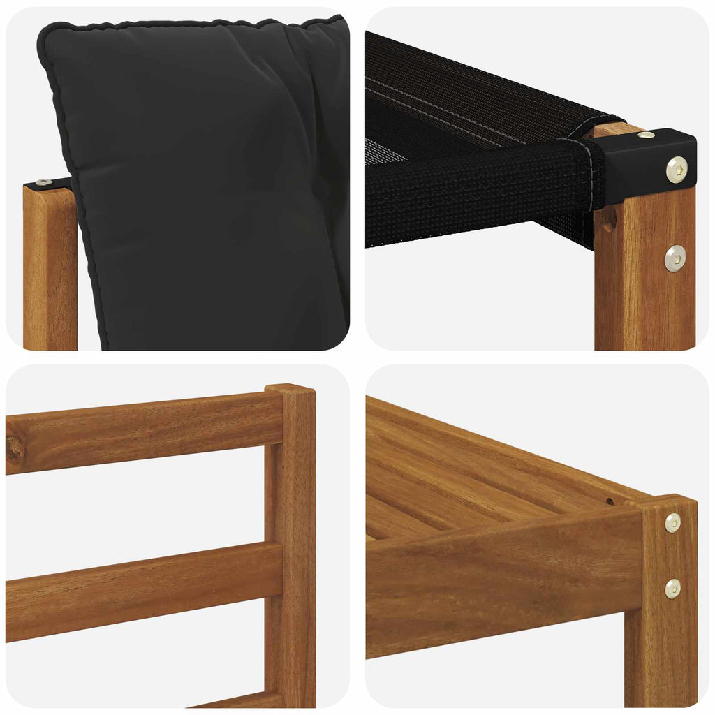 Outdoor-Sofagarnitur mit Kissen 8 pcs Natürlich und Schwarz