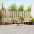 Outdoor-Sofagarnitur mit Kissen 8 pcs Natur und Beige