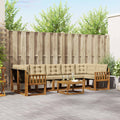 Outdoor-Sofagarnitur mit Kissen 8 pcs Natur und Beige