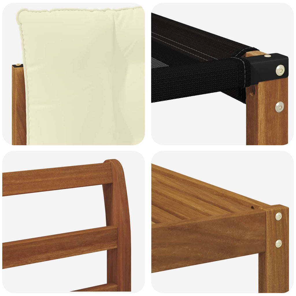 Outdoor-Sofagarnitur mit Kissen 8 pcs Natur und Creme