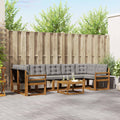 Outdoor-Sofagarnitur mit Kissen 8 pcs Natürlich und Hellgrau