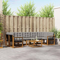 Outdoor-Sofagarnitur mit Kissen 8 pcs Natürlich und Hellgrau
