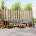 Outdoor-Sofagarnitur mit Kissen 8 pcs Natürlich und Hellgrau