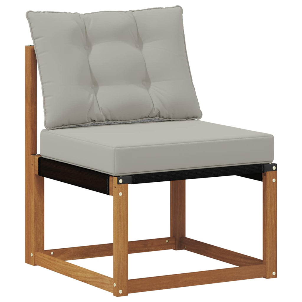 Outdoor-Sofagarnitur mit Kissen 8 pcs Natürlich und Hellgrau