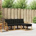 Outdoor-Sofagarnitur mit Kissen 4 pcs Natürlich und Schwarz