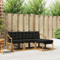 Outdoor-Sofagarnitur mit Kissen 4 pcs Natürlich und Schwarz