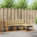 Outdoor-Sofagarnitur mit Kissen 4 pcs Natur und Beige
