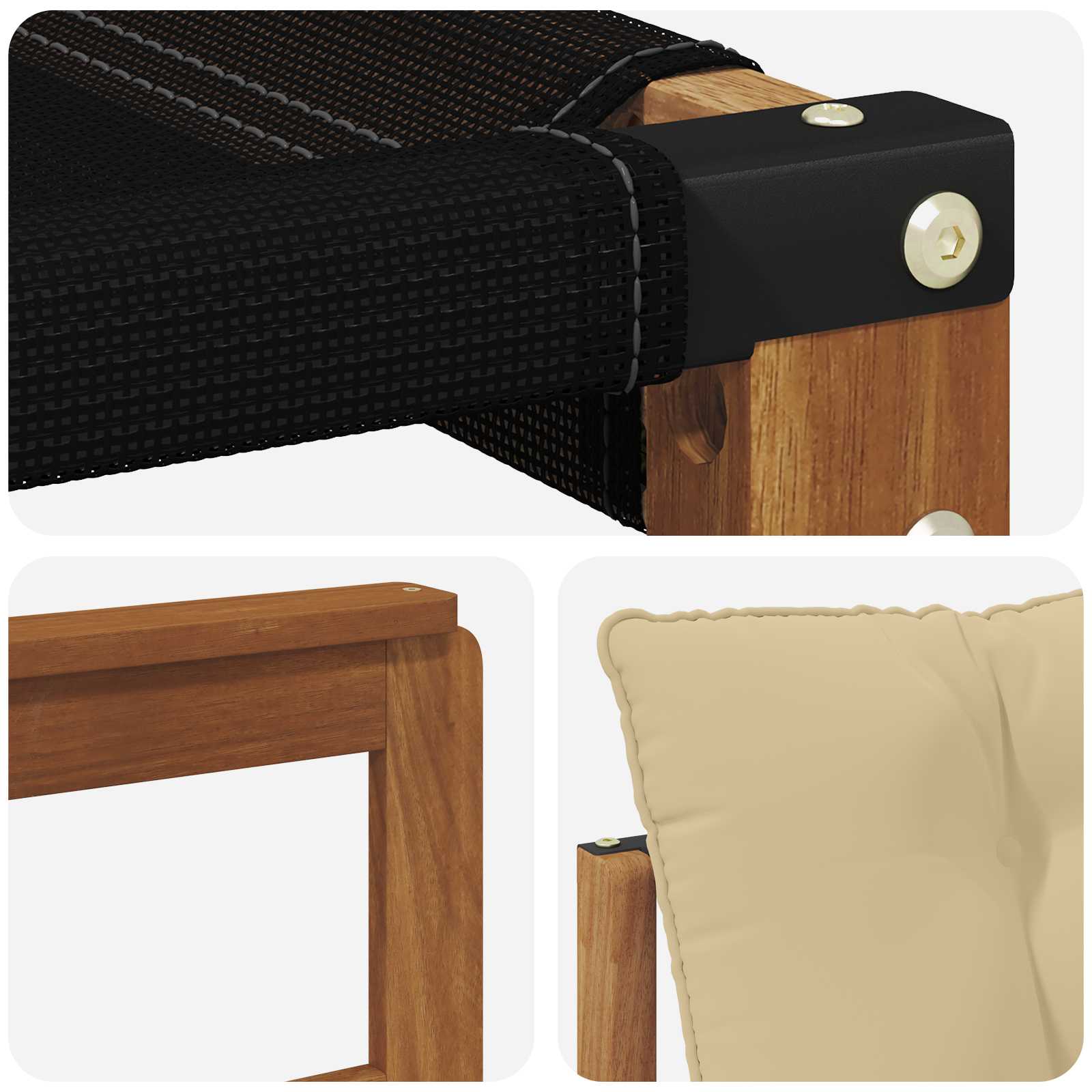 Outdoor-Sofagarnitur mit Kissen 5 pcs Natur und Beige
