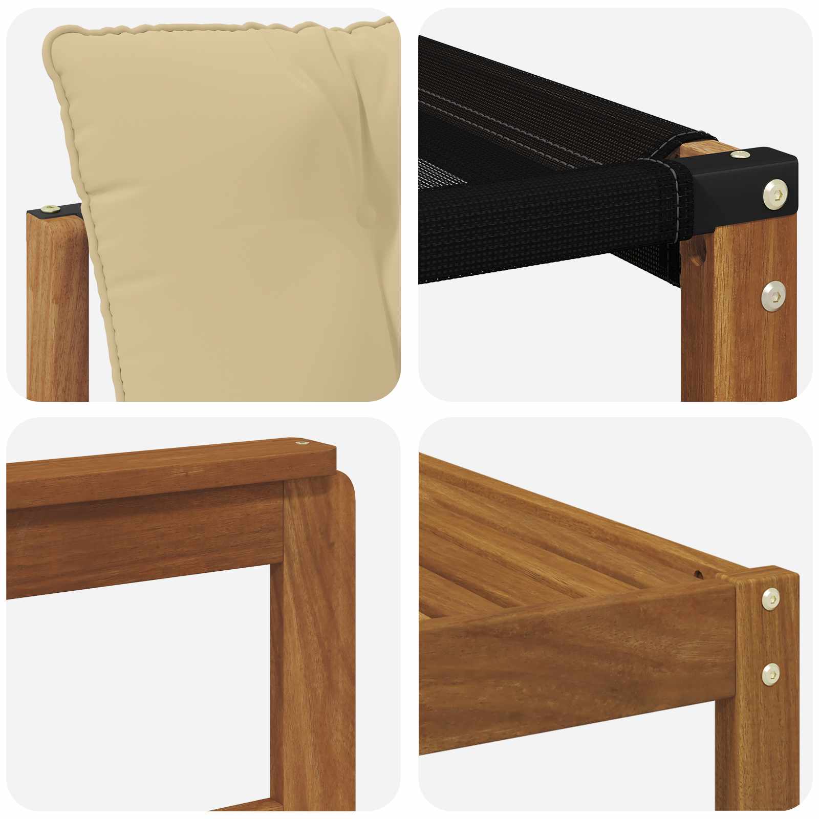 Outdoor-Sofagarnitur mit Kissen 6 pcs Natur und Beige
