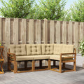 Outdoor-Sofagarnitur mit Kissen 4 pcs Natur und Beige