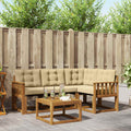 Outdoor-Sofagarnitur mit Kissen 5 pcs Natur und Beige