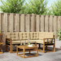 Outdoor-Sofagarnitur mit Kissen 5 pcs Natur und Beige