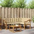 Outdoor-Sofagarnitur mit Kissen 5 pcs Natur und Beige