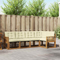 Outdoor-Sofagarnitur mit Kissen 5 pcs Natur und Creme