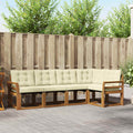 Outdoor-Sofagarnitur mit Kissen 5 pcs Natur und Creme