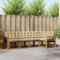 Outdoor-Sofagarnitur mit Kissen 5 pcs Natur und Beige