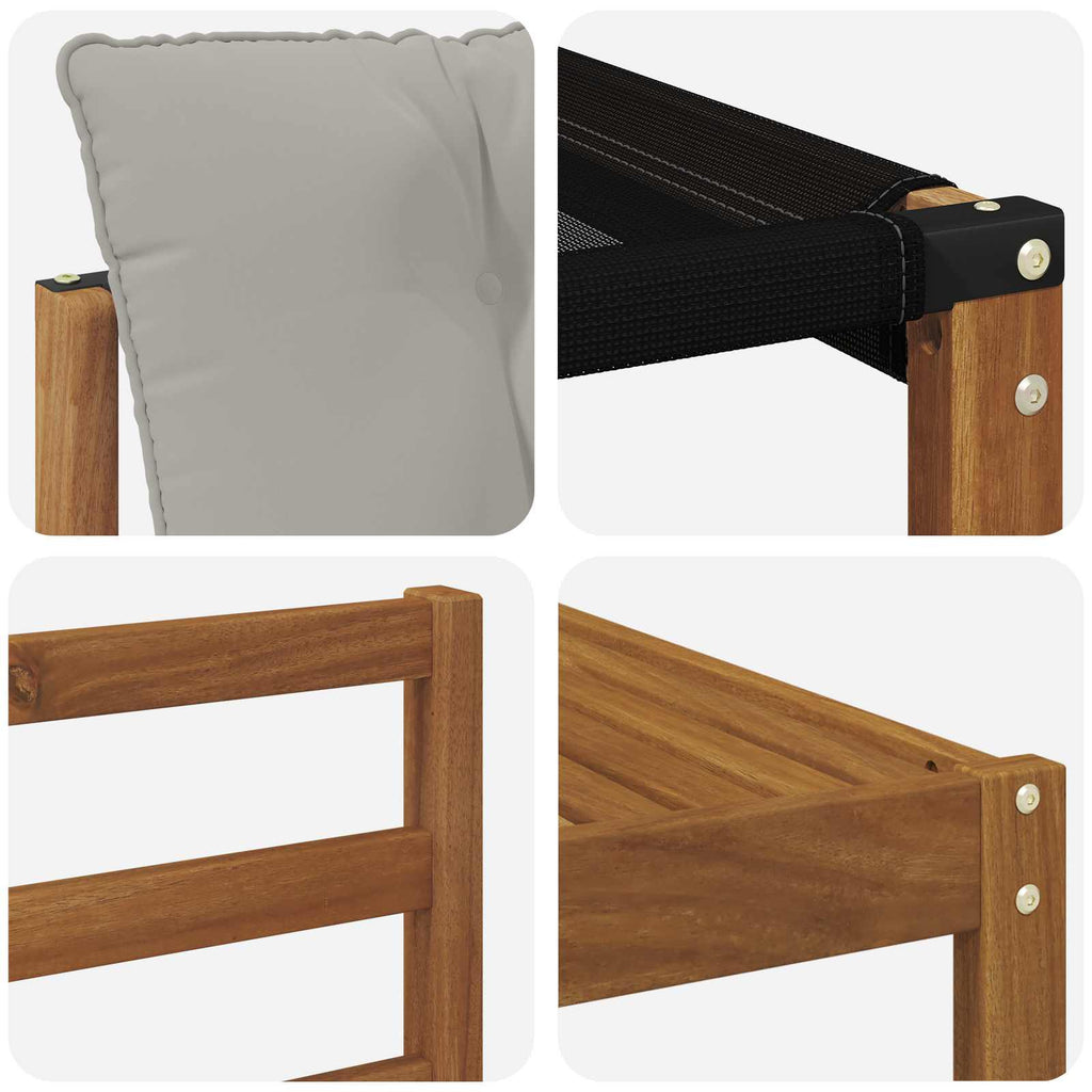 Outdoor-Sofagarnitur mit Kissen 6 pcs Natürlich und Hellgrau