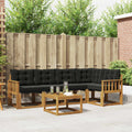 Outdoor-Sofagarnitur mit Kissen 6 pcs Natürlich und Schwarz