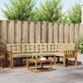 Outdoor-Sofagarnitur mit Kissen 6 pcs Natur und Beige