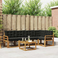 Outdoor-Sofagarnitur mit Kissen 6 pcs Natürlich und Schwarz