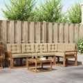Outdoor-Sofagarnitur mit Kissen 6 pcs Natur und Beige