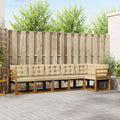 Outdoor-Sofagarnitur mit Kissen 6 pcs Natur und Beige