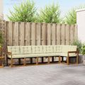 Outdoor-Sofagarnitur mit Kissen 6 pcs Natur und Creme