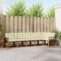 Outdoor-Sofagarnitur mit Kissen 6 pcs Natur und Creme