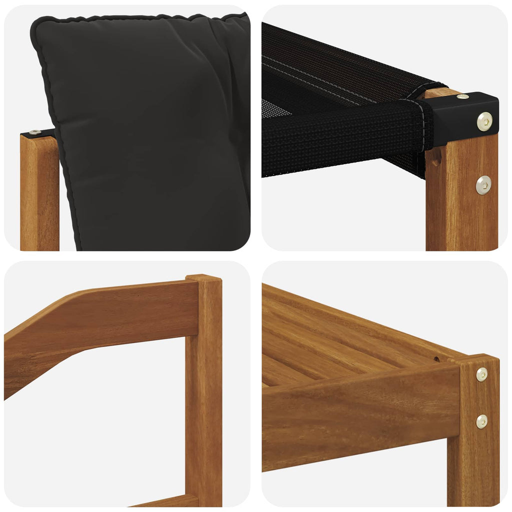 Outdoor-Sofagarnitur mit Kissen 7 pcs Natürlich und Schwarz