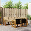 Outdoor-Sofagarnitur mit Kissen 7 pcs Natur und Beige
