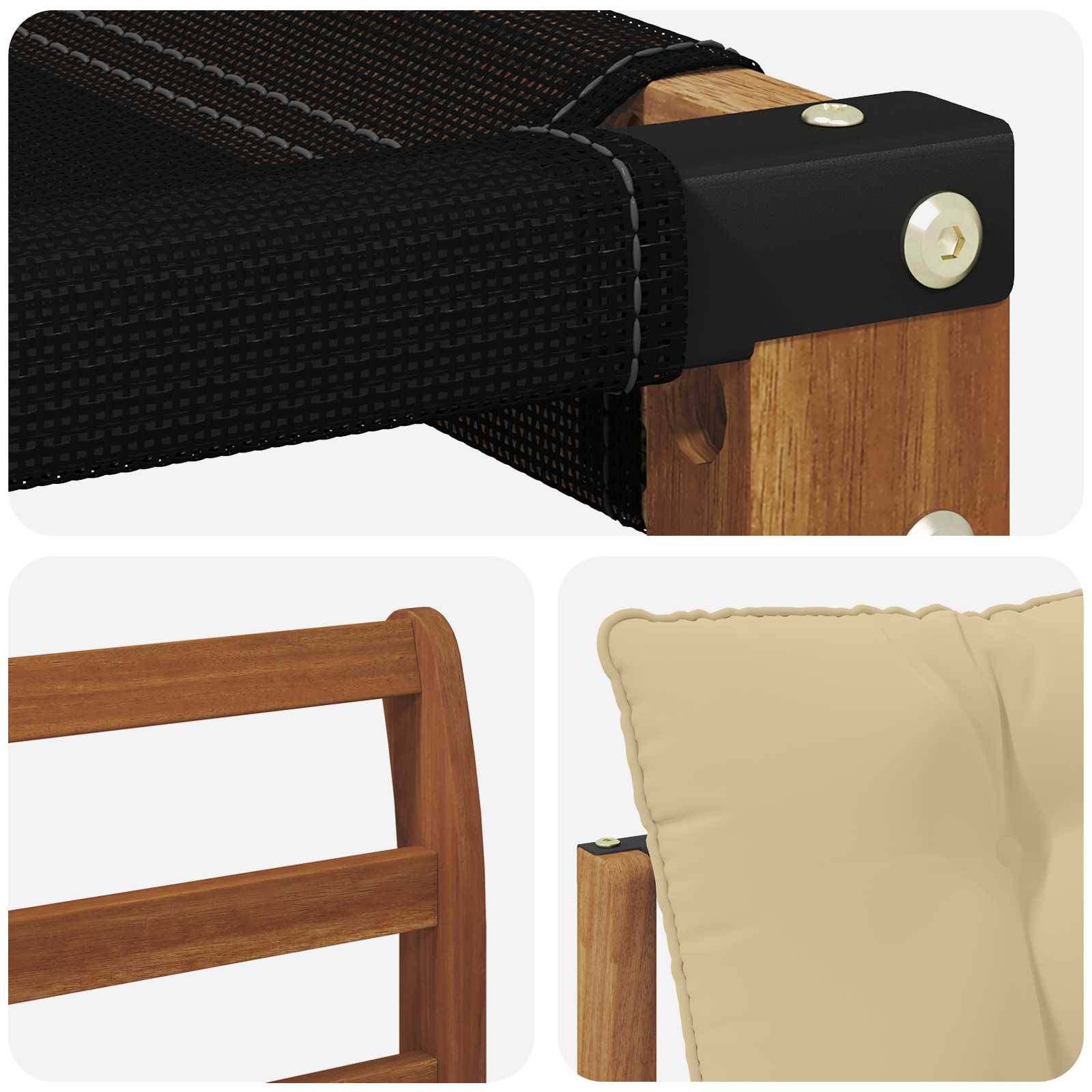 Outdoor-Sofagarnitur mit Kissen 7 pcs Natur und Beige