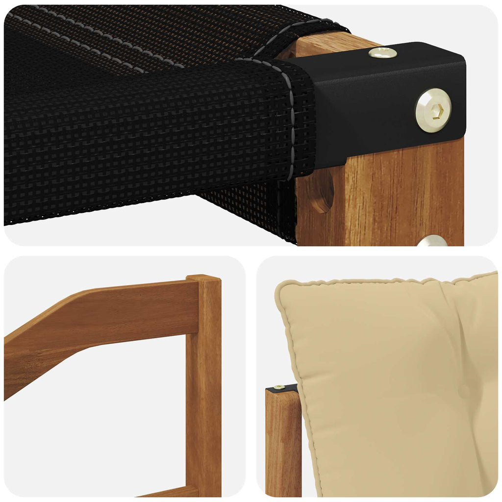 Outdoor-Sofagarnitur mit Kissen 7 pcs Natur und Beige
