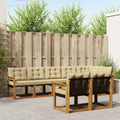 Outdoor-Sofagarnitur mit Kissen 8 pcs Natur und Beige