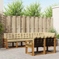 Outdoor-Sofagarnitur mit Kissen 8 pcs Natur und Beige