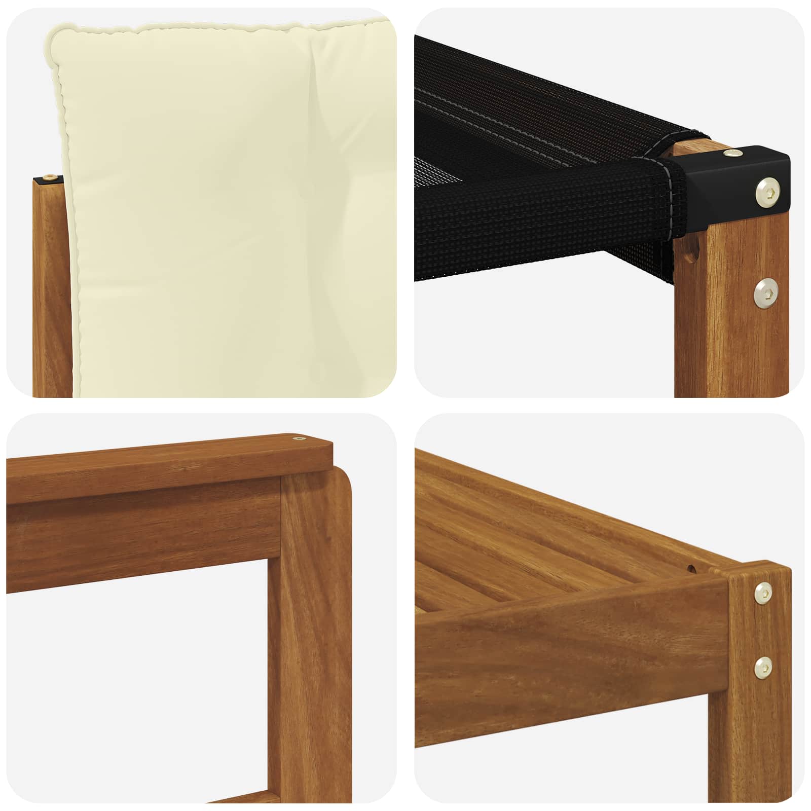Outdoor-Sofagarnitur mit Kissen 9 pcs Natur und Creme