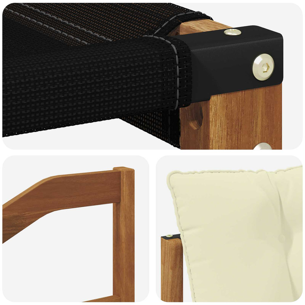 Outdoor-Sofagarnitur mit Kissen 6 pcs Natur und Creme