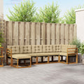 Outdoor-Sofagarnitur mit Kissen 7 pcs Natur und Beige